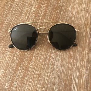 COPY - Rayban Round Double Bridge Sunglasses